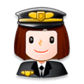👩‍✈️ Emoji Piloto Mujer en Samsung Experience 8.1.