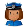 👮🏽‍♀️ Emoji Agente De Policía Mujer: Tono De Piel Medio en Samsung Experience 8.1.