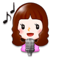 Emoji 👩‍🎤 Cantante Donna su Samsung Experience 8.1.