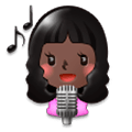Emoji 👩🏿‍🎤 Cantante Donna: Carnagione Scura su Samsung Experience 8.1.
