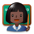👩🏿‍🏫 Emoji Professora: Pele Escura na Samsung Experience 8.1.