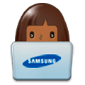 👩🏾‍💻 Emoji Tecnóloga: Pele Morena Escura na Samsung Experience 8.1.