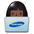 👩🏿‍💻 Emoji Tecnóloga: Tono De Piel Oscuro en Samsung Experience 8.1.