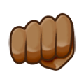 👊🏾 Emoji geballte Faust: mitteldunkle Hautfarbe Samsung Experience 8.1.