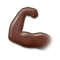 💪🏿 Emoji Bíceps Flexionado: Tono De Piel Oscuro en Samsung Experience 8.1.