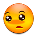 Emoji 😳 Faccina Imbarazzata su Samsung Experience 8.1.