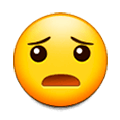 😦 Emoji Rosto Franzido Com Boca Aberta na Samsung Experience 8.1.