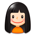 👧🏻 Emoji Niña: Tono De Piel Claro en Samsung Experience 8.1.