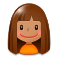 Emoji 👧🏽 Bambina: Carnagione Olivastra su Samsung Experience 8.1.