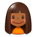 👧🏾 Emoji Mädchen: mitteldunkle Hautfarbe Samsung Experience 8.1.