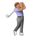 🏌🏽 Emoji Golfer(in): mittlere Hautfarbe Samsung Experience 8.1.