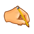 Emoji 🖎 Mano sinistra scrivente su Samsung Experience 8.1.