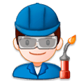Emoji 👨‍🏭 Operaio su Samsung Experience 8.1.