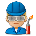 👨🏼‍🏭 Emoji Operario: Tono De Piel Claro Medio en Samsung Experience 8.1.
