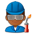 👨🏾‍🏭 Emoji Operário: Pele Morena Escura na Samsung Experience 8.1.
