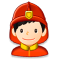 👨🏻‍🚒 Emoji Bombeiro: Pele Clara na Samsung Experience 8.1.