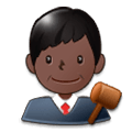 👨🏿‍⚖️ Emoji Juez: Tono De Piel Oscuro en Samsung Experience 8.1.