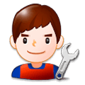Emoji 👨‍🔧 Meccanico Uomo su Samsung Experience 8.1.