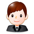👨‍💼 Emoji Oficinista Hombre en Samsung Experience 8.1.