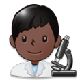 👨🏿‍🔬 Emoji Cientista Homem: Pele Escura na Samsung Experience 8.1.