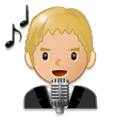 👨🏼‍🎤 Emoji Cantante Hombre: Tono De Piel Claro Medio en Samsung Experience 8.1.