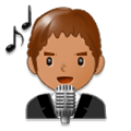Emoji 👨🏽‍🎤 Cantante Uomo: Carnagione Olivastra su Samsung Experience 8.1.