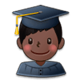 Emoji 👨🏿‍🎓 Studente: Carnagione Scura su Samsung Experience 8.1.
