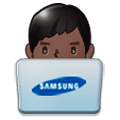 👨🏿‍💻 Emoji Tecnólogo: Tono De Piel Oscuro en Samsung Experience 8.1.