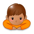 🙇🏽‍♂️ Emoji Hombre Haciendo Una Reverencia: Tono De Piel Medio en Samsung Experience 8.1.