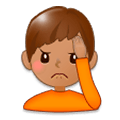 🤦🏽‍♂️ Emoji sich an den Kopf fassender Mann: mittlere Hautfarbe Samsung Experience 8.1.