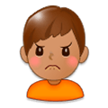 🙍🏽‍♂️ Emoji missmutiger Mann: mittlere Hautfarbe Samsung Experience 8.1.