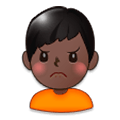 🙍🏿‍♂️ Emoji Homem Franzindo A Sobrancelha: Pele Escura na Samsung Experience 8.1.