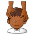 💆🏾‍♂️ Emoji Hombre Recibiendo Masaje: Tono De Piel Oscuro Medio en Samsung Experience 8.1.