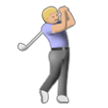 🏌🏼‍♂️ Emoji Golfer: mittelhelle Hautfarbe Samsung Experience 8.1.