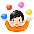 Émoji 🤹🏻‍♂️ Jongleur : Peau Claire sur Samsung Experience 8.1.