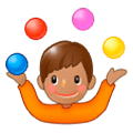 🤹🏽‍♂️ Emoji Jongleur: mittlere Hautfarbe Samsung Experience 8.1.