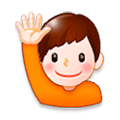 🙋‍♂️ Emoji Homem Levantando A Mão na Samsung Experience 8.1.