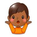 🤷🏾‍♂️ Emoji Hombre Encogido De Hombros: Tono De Piel Oscuro Medio en Samsung Experience 8.1.