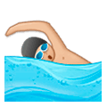 Emoji 🏊🏼‍♂️ Nuotatore: Carnagione Abbastanza Chiara su Samsung Experience 8.1.