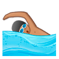 🏊🏽‍♂️ Emoji Schwimmer: mittlere Hautfarbe Samsung Experience 8.1.