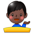 Emoji 💁🏿‍♂️ Uomo Con Suggerimento: Carnagione Scura su Samsung Experience 8.1.