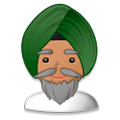 👳🏽‍♂️ Emoji Mann mit Turban: mittlere Hautfarbe Samsung Experience 8.1.