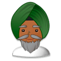 👳🏾‍♂️ Emoji Mann mit Turban: mitteldunkle Hautfarbe Samsung Experience 8.1.