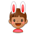 👯🏽‍♂️ Emoji Homens Com Orelhas De Coelho, Pele Morena na Samsung Experience 8.1.