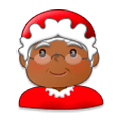 🤶🏾 Emoji Mamãe Noel: Pele Morena Escura na Samsung Experience 8.1.