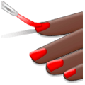 💅🏿 Emoji Nagellack: dunkle Hautfarbe Samsung Experience 8.1.