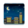 Émoji 🌃 Nuit étoilée sur Samsung Experience 8.1.