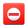 Emoji ⛔ Segnale Di Divieto Di Accesso su Samsung Experience 8.1.