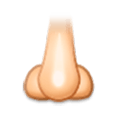 Emoji 👃🏻 Naso: Carnagione Chiara su Samsung Experience 8.1.
