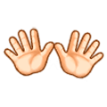 Emoji 👐🏻 Mani Aperte: Carnagione Chiara su Samsung Experience 8.1.